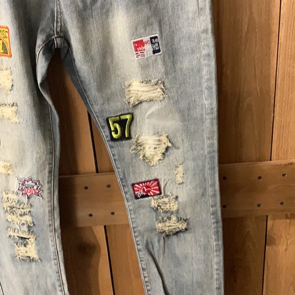 Woman’s Jeans By Jeans Wear, Size 38, Distressed With Patches - Picture 6 of 9